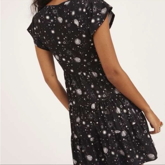 Urban Outfitters Black Starry Mini Dress - Picture 2 of 7
